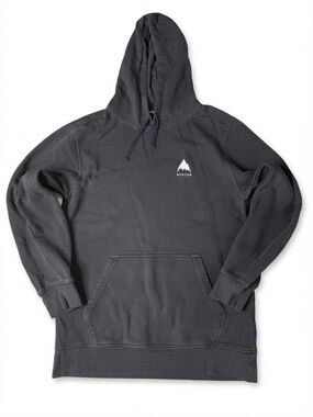 Burton Mountain Logo Pullover Hoodie Charcoal Grey Medium M